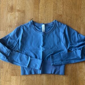 Aerie Blue Crew Neck Top